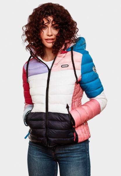 Navahoo Navahoo Lulana Multikulti Damen Steppjacke Colour Blocking Design Clearance-Verkauf