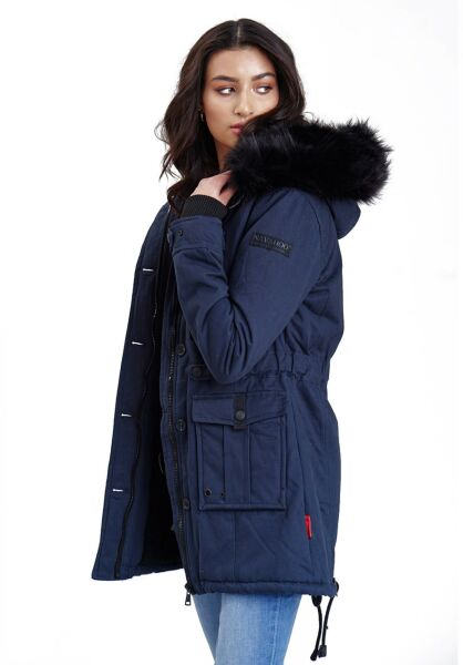 Navahoo Navahoo Luluna Damen Winterjacke mit Kunstfell Kostenloser Versand international