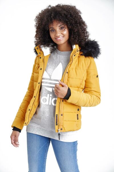 Navahoo Navahoo Miamor Damen Steppjacke mit Teddyfell 50% Rabatt für begrenzte Zeit