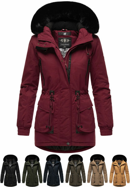 Navahoo Navahoo Olessaa Damen halblange Winterjacke mit Kapuze Hotsell