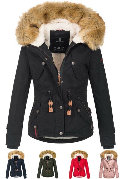 Navahoo Navahoo Pearl Damen Winterjacke mit Kunstfell Günstiger Verkauf