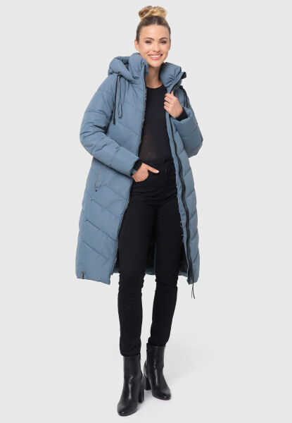 Navahoo Navahoo Sahnekatzi Damen lange Winter Steppjacke Sonderangebot