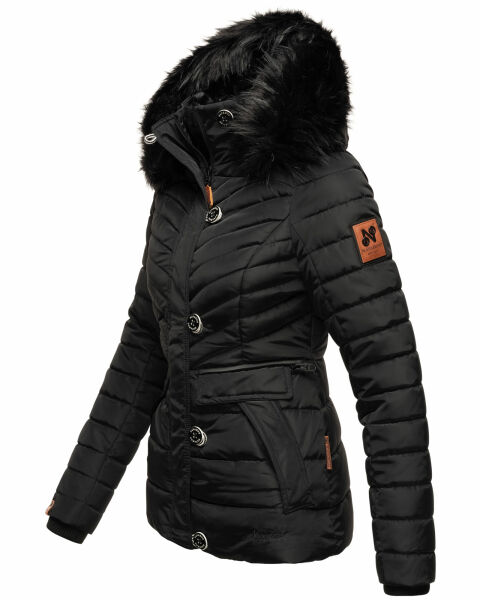 Navahoo Navahoo Wisteriaa Damen Winter Steppjacke mit Kapuze und Fellkragen Top Angebot