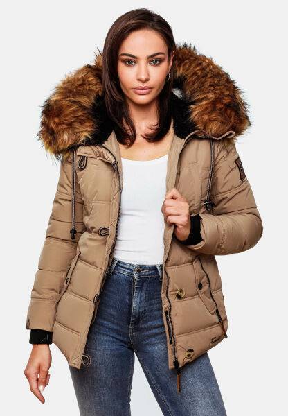 Navahoo Navahoo Zoja Damen gespteppte Jacke mit Teddyfell Große Rabatte