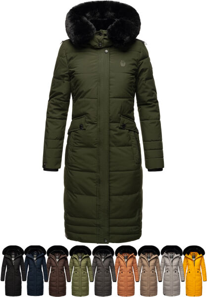 Navahoo Navahoo Fahmiyaa Damen lange Winterjacke mit Kapuze zollfrei