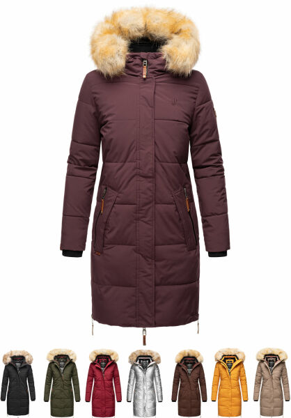 Navahoo Navahoo Halina Damen Winter Steppmantel mit Kunstfell 50% Rabatt für begrenzte Zeit