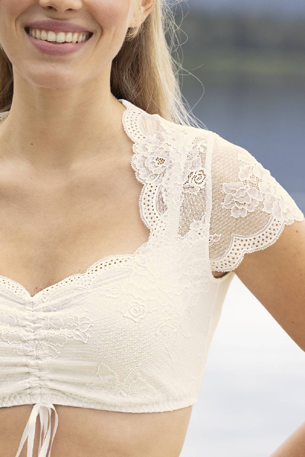 Nina Von C. Dirndl-Bluse Sybille, kurzarm Kostenlose Rückgabe