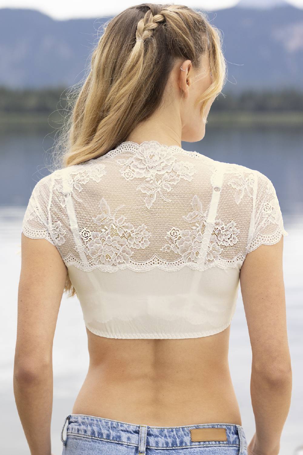 Nina Von C. Dirndl-Bluse Sybille, kurzarm Kostenlose Rückgabe