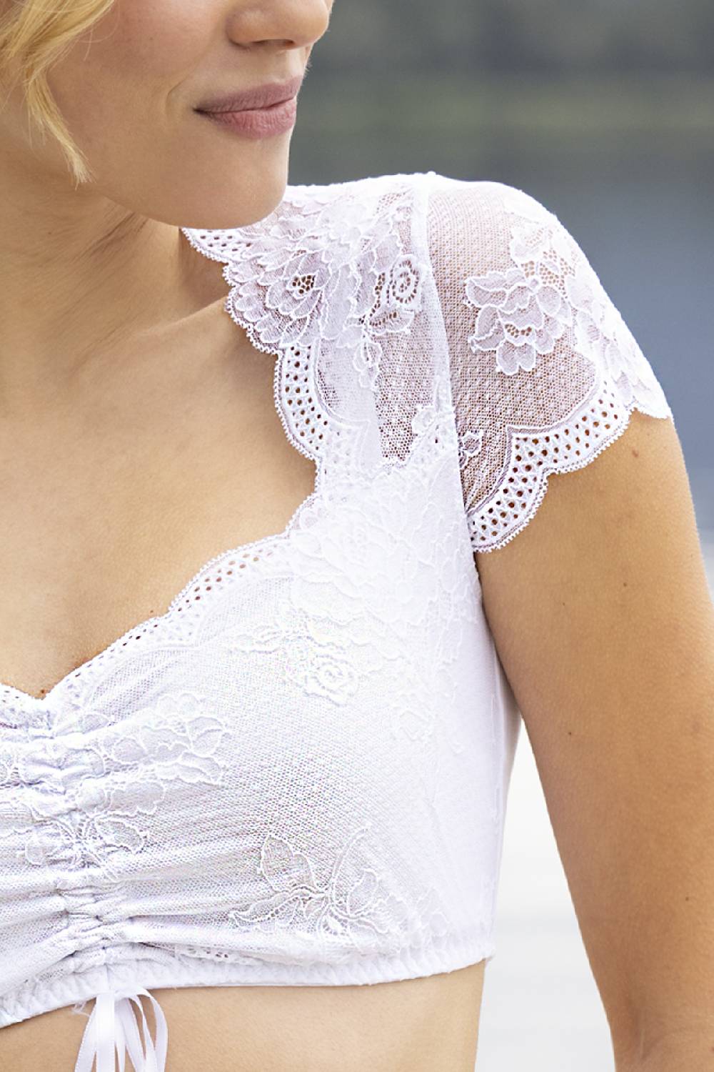Nina Von C. Dirndl-Bluse Sybille, kurzarm Begrenzte Freigabe