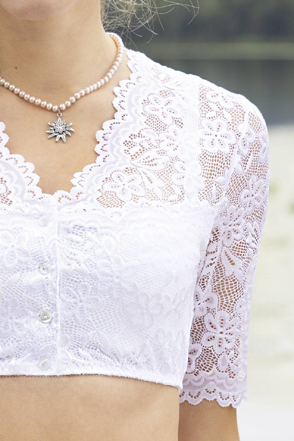 Nina Von C. Dirndl-Bluse Waltraud, halbarm Sonderangebot
