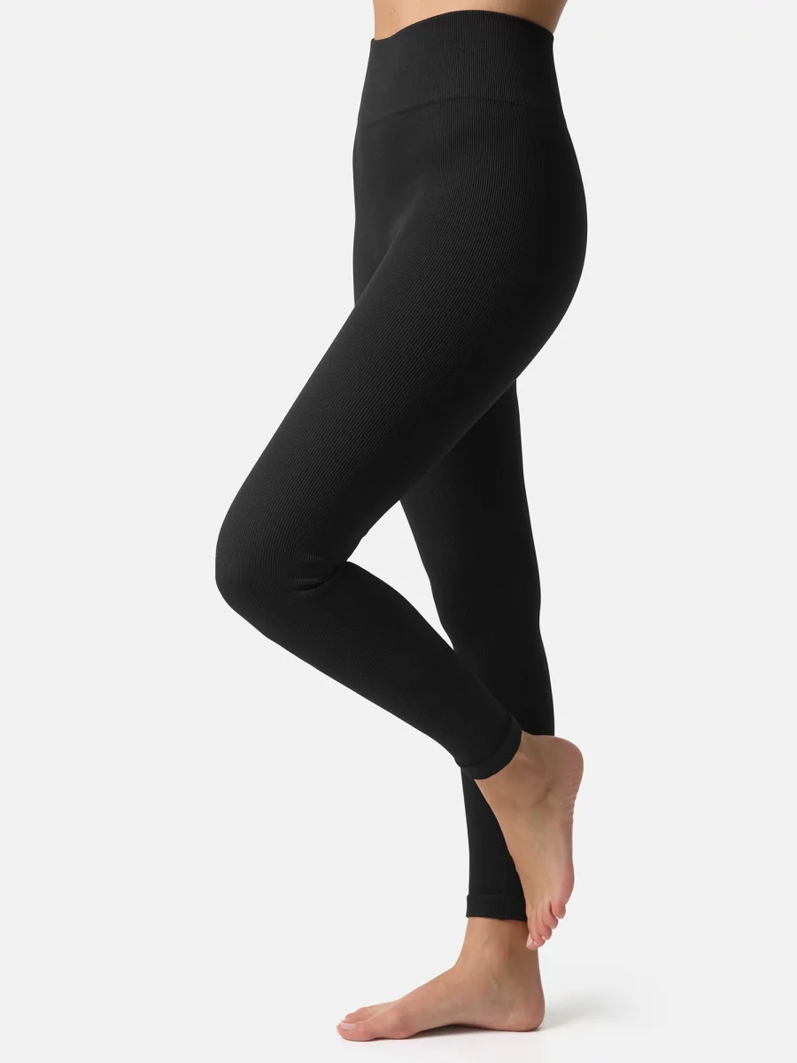 Nur Die Leggings in Ripp-Optik - Relax & Go - schwarz - Größe 44-46 Weihnachtsangebot