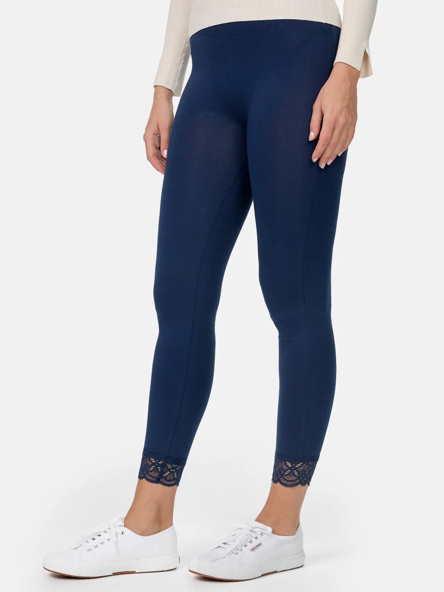 Nur Die 7/8 Leggings mit Spitze - Relax & Go - dunkelblau - Größe 44-46 Kauf eins, bekomm eins gratis