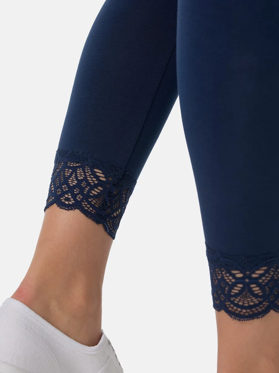 Nur Die 7/8 Leggings mit Spitze - Relax & Go - dunkelblau - Größe 44-46 Kauf eins, bekomm eins gratis