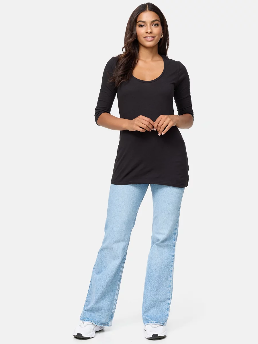Nur Die Long-Shirt - Relax & Go - schwarz - Größe 48-50 Sonderangebote