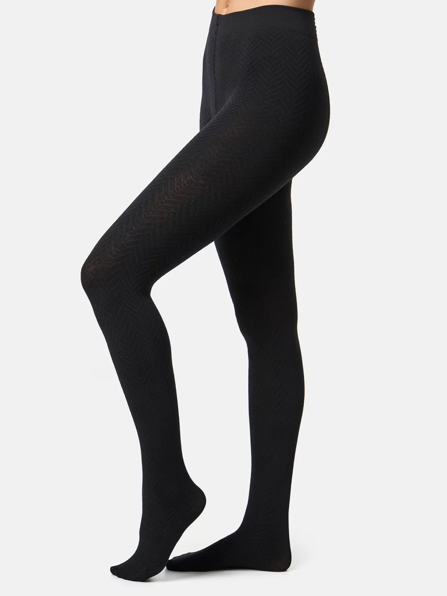 Nur Die Strumpfhose Wohlig-Warm 100 DEN - schwarz gemustert - Größe 40-44 Begrenzte Freigabe