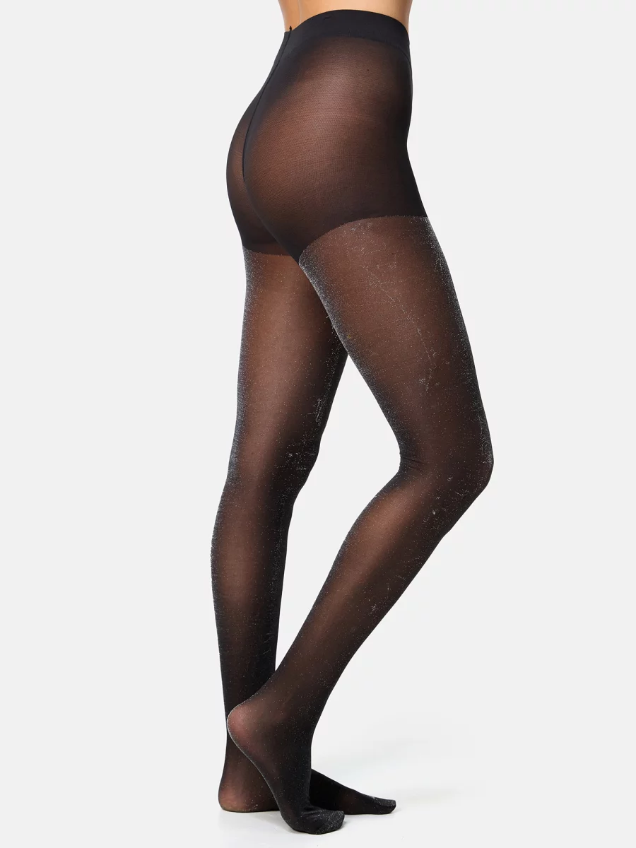 Nur Die Strumpfhose Glitzer 25 DEN - schwarz - Größe 42-44 Nur für heute