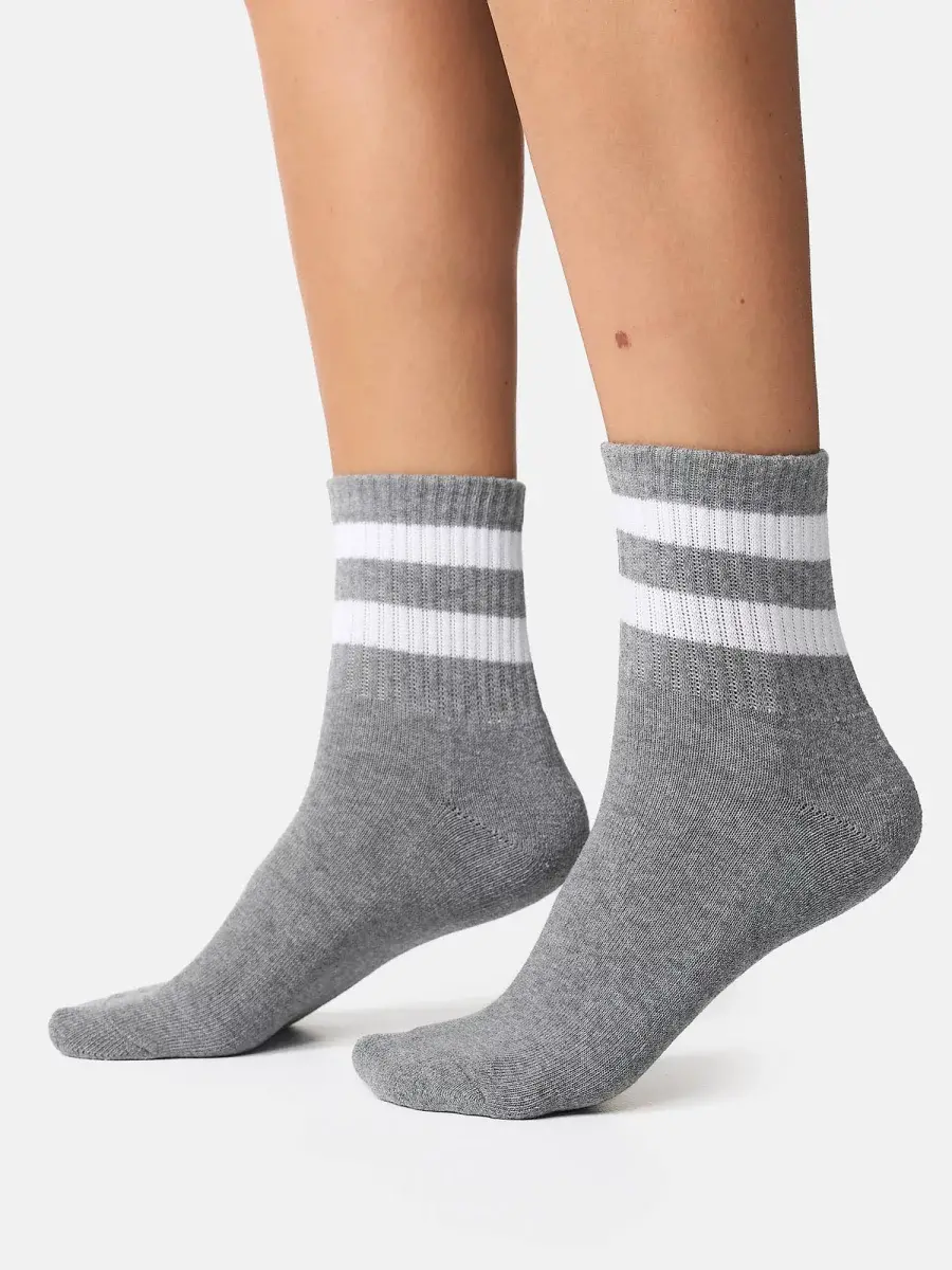 Nur Die Sport Kurzsocken 3er Pack - schwarz/grau - Größe 39-42 50% Rabatt für begrenzte Zeit