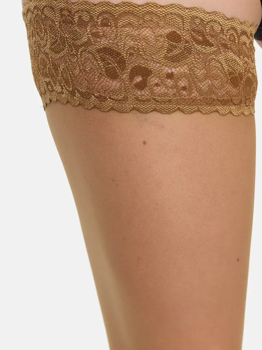 Nur Die Goodbye Laufmaschen Halterlos - puder - Größe 40-44 Schlussverkauf