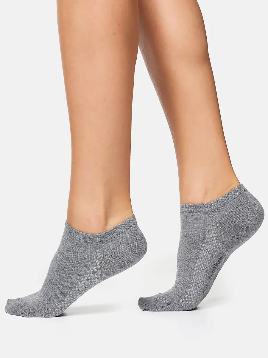 Nur Die 5-Pack Sneakersocken Bambus¹ - hellgraumelange - Größe 39-42 Kostenloser Versand