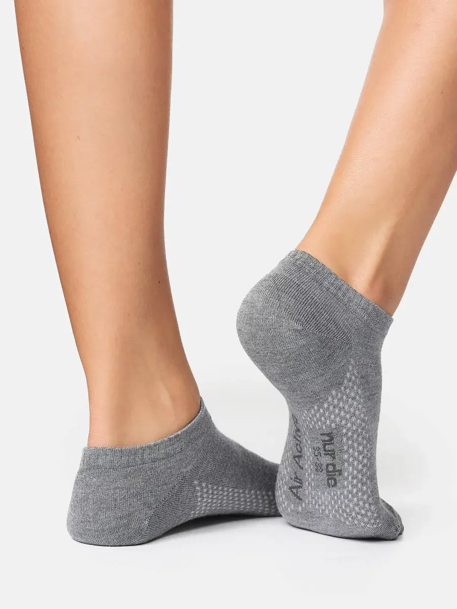 Nur Die 5-Pack Sneakersocken Bambus¹ - hellgraumelange - Größe 39-42 Kostenloser Versand