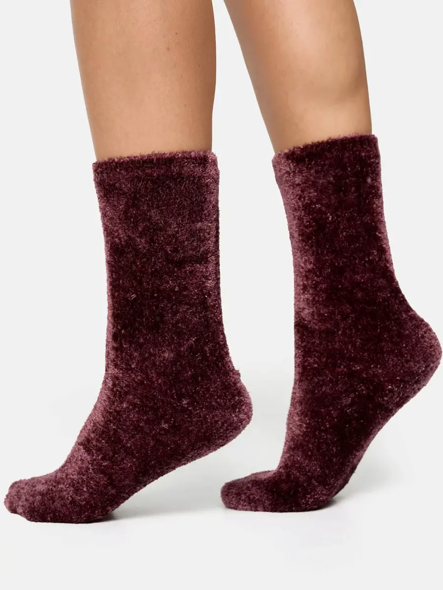 Nur Die Supersoft Socke 2.0 - bordeaux - Größe 35-38 Rabatt