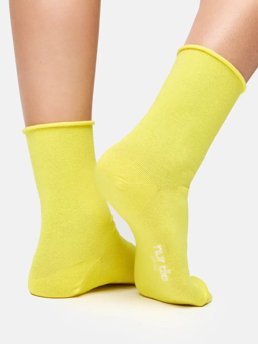 Nur Die Socken Colourful - gelb - Größe 39-42 Großer Ausverkauf