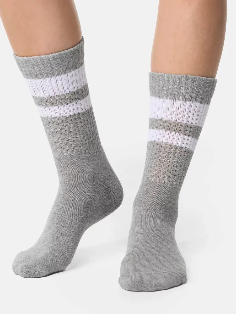 Nur Die Sport Socken 3er Pack - weiß/grau/schwarz - Größe 39-42 Online Shopping