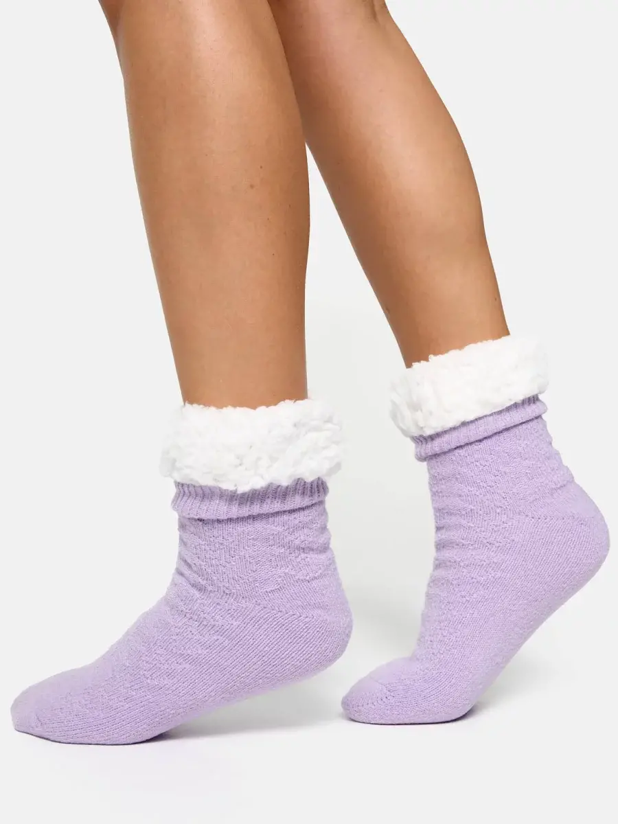 Nur Die Flausch Socke - flieder - Größe 40-41 Preisnachlass