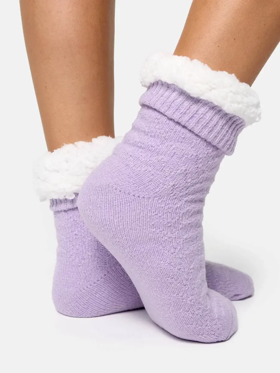 Nur Die Flausch Socke - flieder - Größe 40-41 Preisnachlass