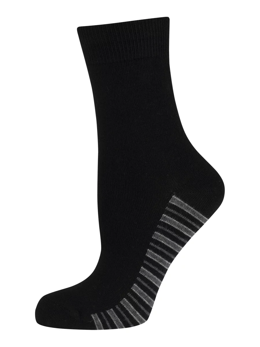 Nur Die Classic Baumwolle gemustert 2er Pack - schwarz Streifen - Größe 35-38 Saisonschlussverkauf