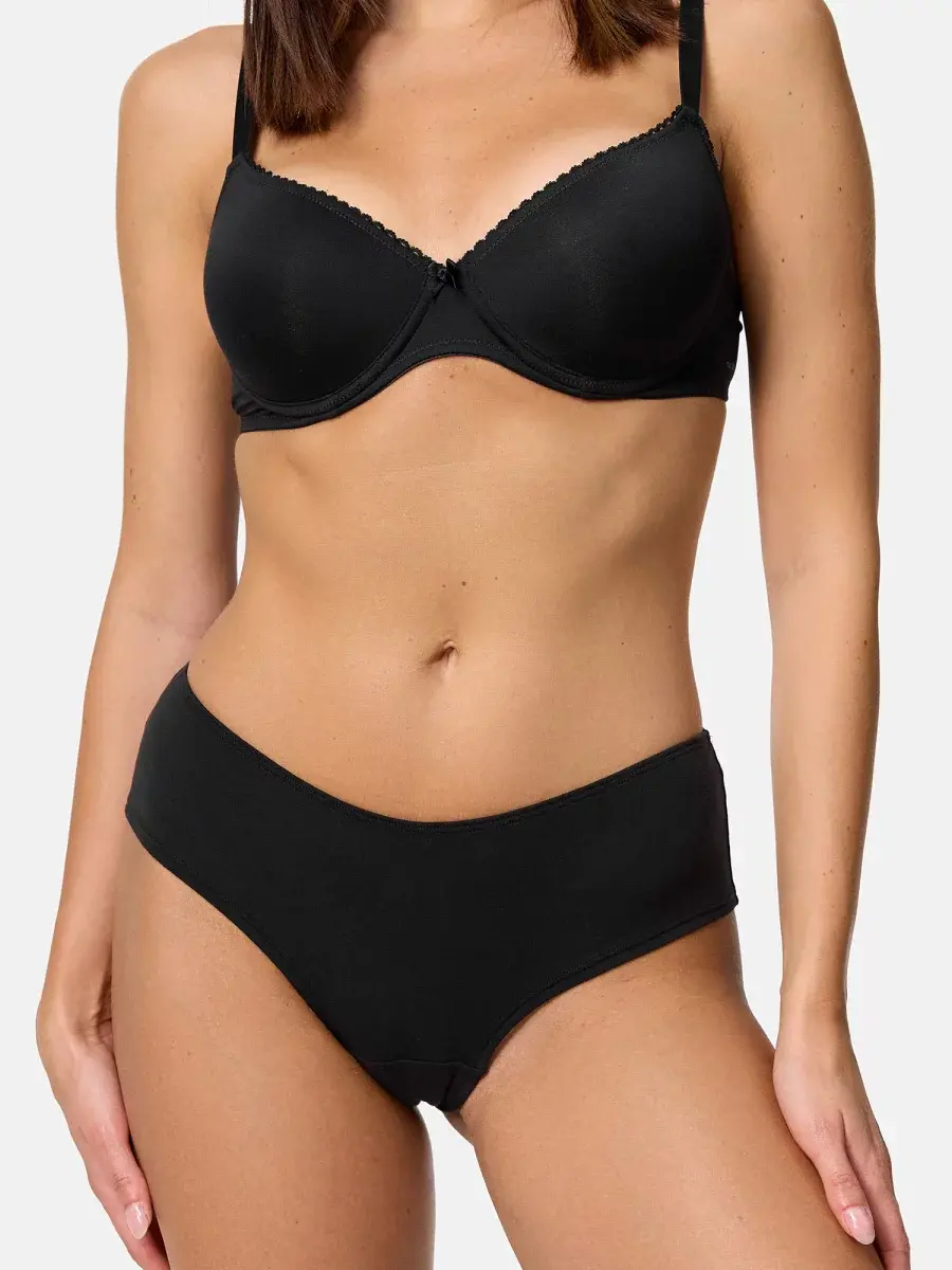 Nur Die Hipster Slip 2er Pack - schwarz - Größe 40-42 Kauf eins, bekomm eins gratis