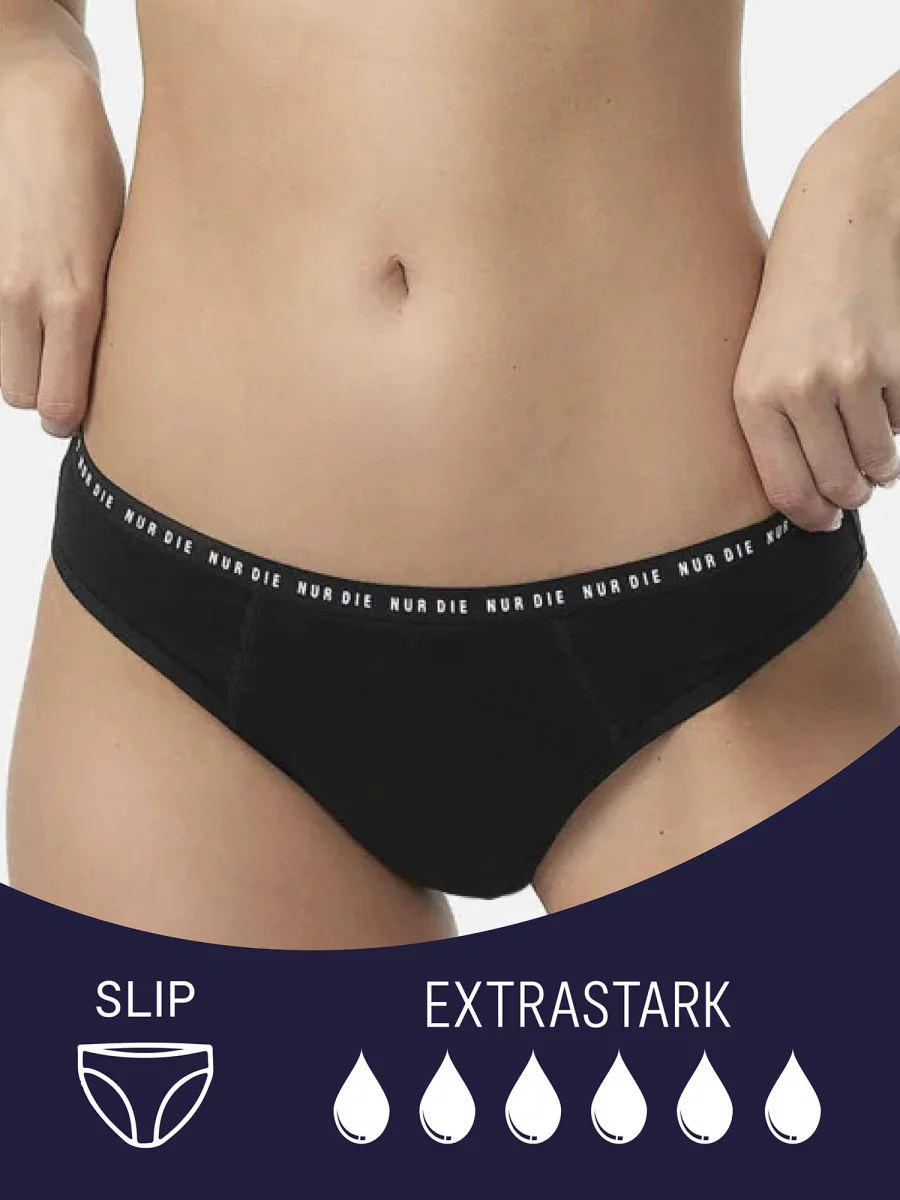 Nur Die Periodenunterwäsche Alles Geregelt Slip extrastark - schwarz - Größe 32-34 VIP-Rabatte