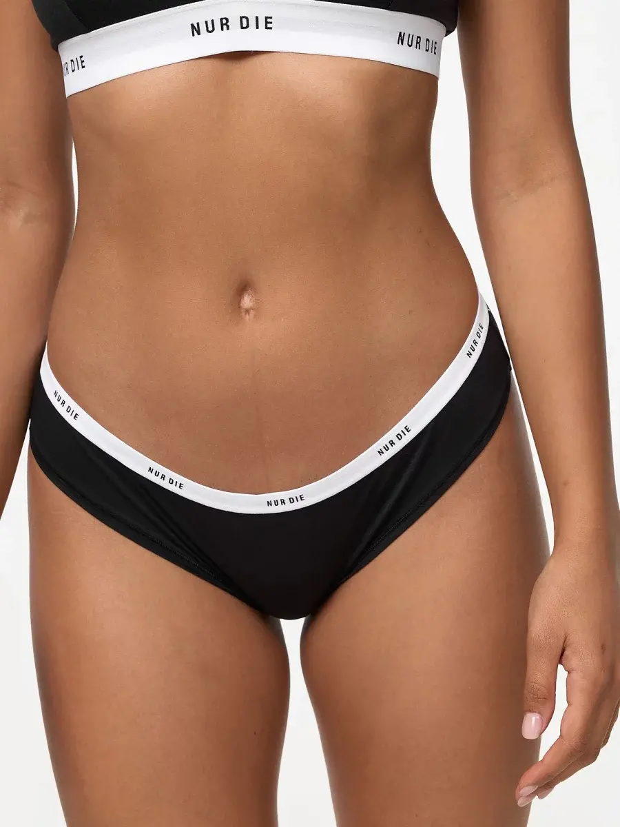 Nur Die Slip 2-Pack Soft Sportiv - graumelange/schwarz - Größe 40-42 Fabrikladen