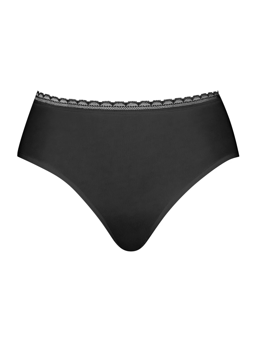 Nur Die Midislip mit Spitze - schwarz - Größe 40-42 Black Friday Preise