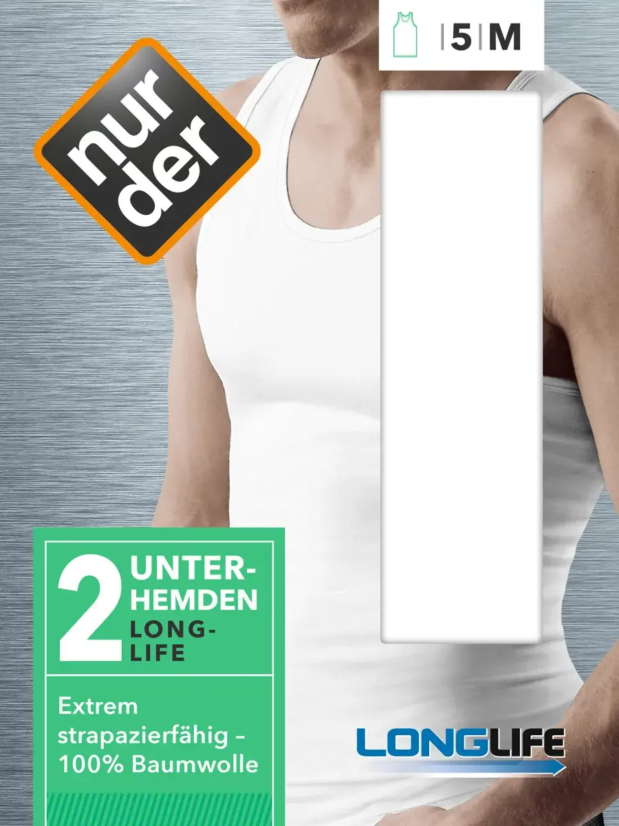 Nur Die Unterhemd LONGLIFE 2er Pack 50% Rabatt für begrenzte Zeit