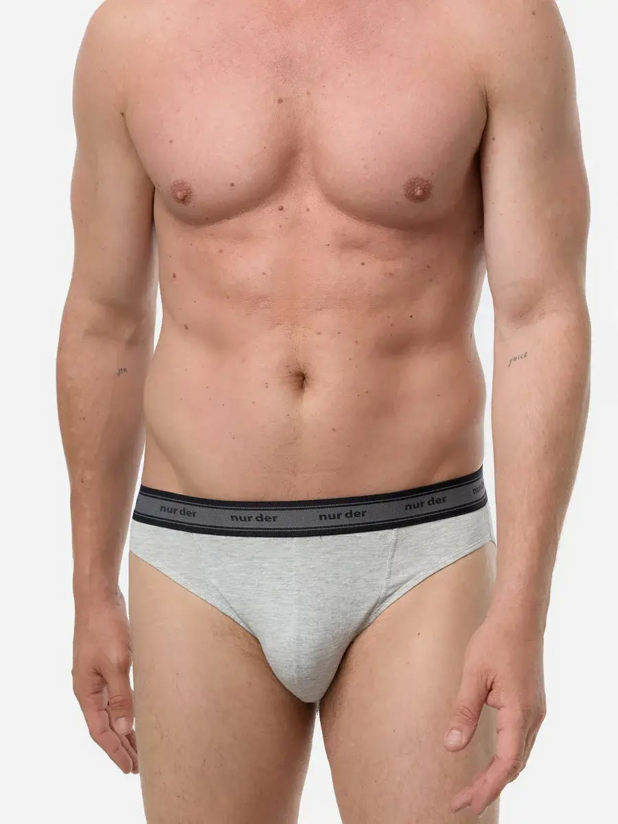 Nur Die Slip Organic Cotton 2er Pack - graumelange - Größe 7 | XL | 54 Verkauf