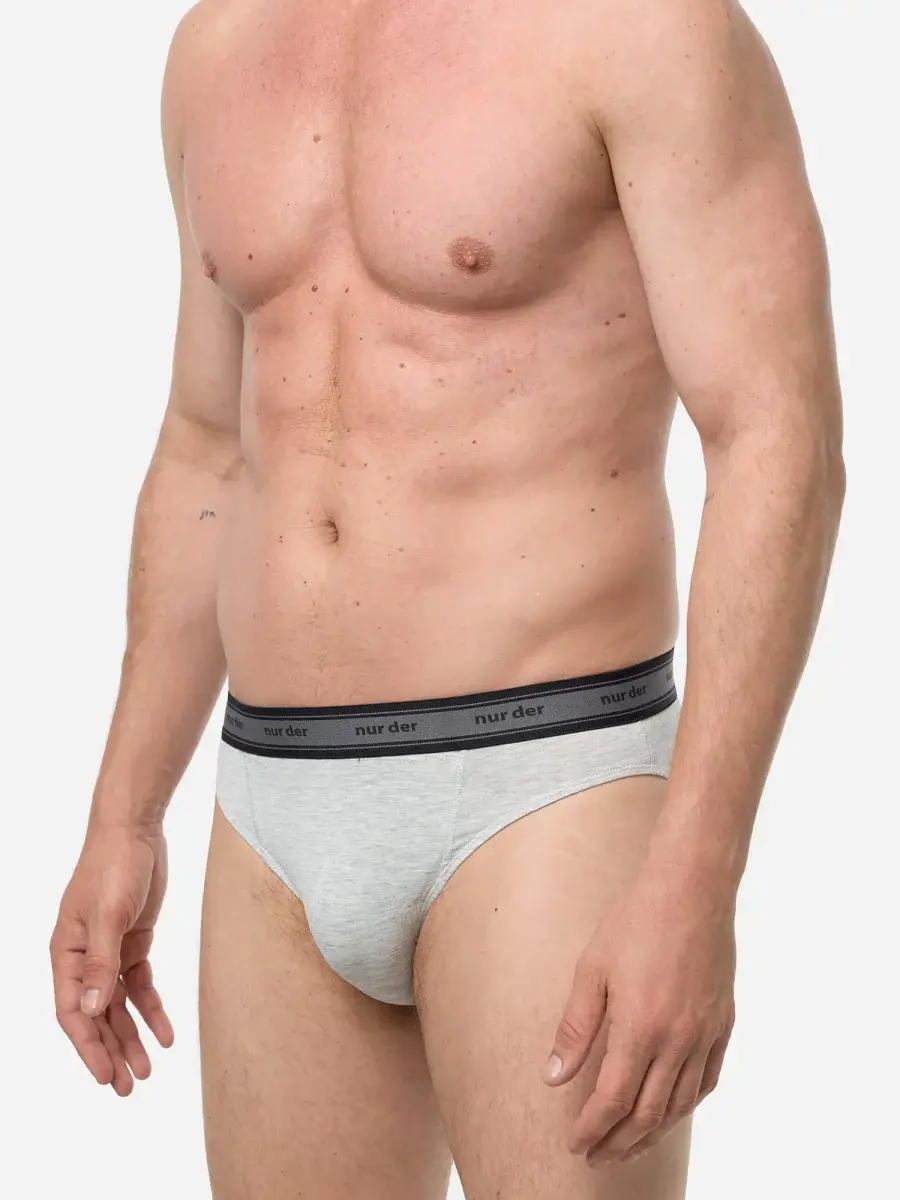 Nur Die Slip Organic Cotton 2er Pack - graumelange - Größe 7 | XL | 54 Verkauf
