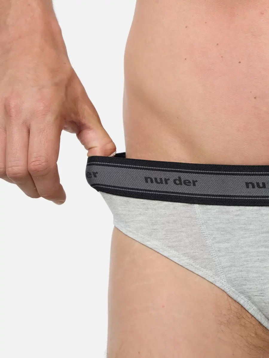 Nur Die Slip Organic Cotton 2er Pack - graumelange - Größe 7 | XL | 54 Verkauf
