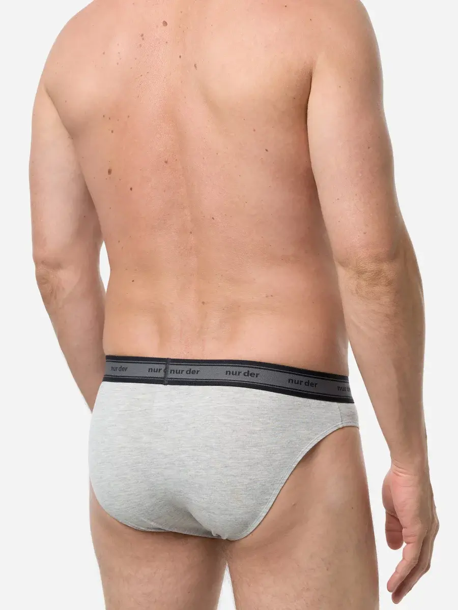 Nur Die Slip Organic Cotton 2er Pack - graumelange - Größe 7 | XL | 54 Verkauf
