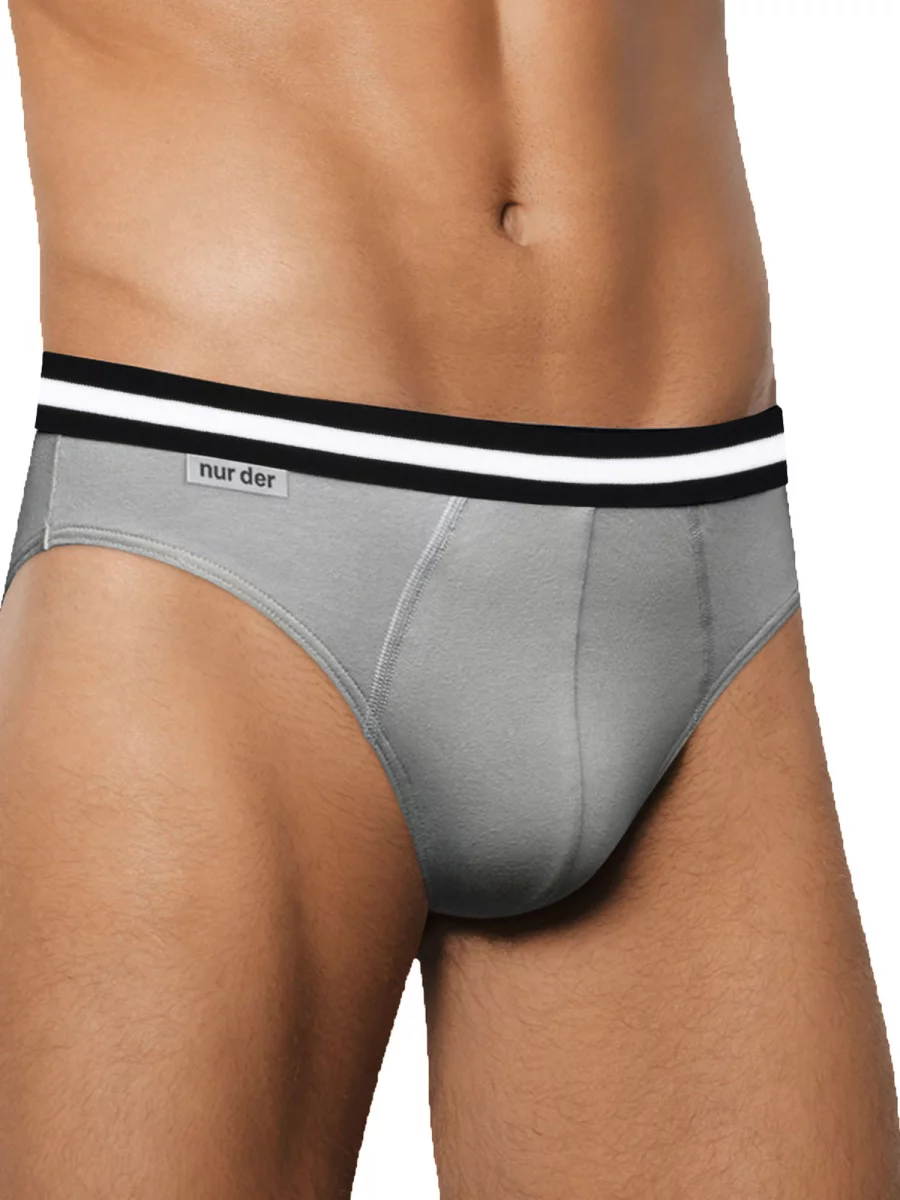 Nur Die Slip Cotton Stretch 2er Pack - hellgrau - Größe 6 | L | 52 Fabrikverkauf