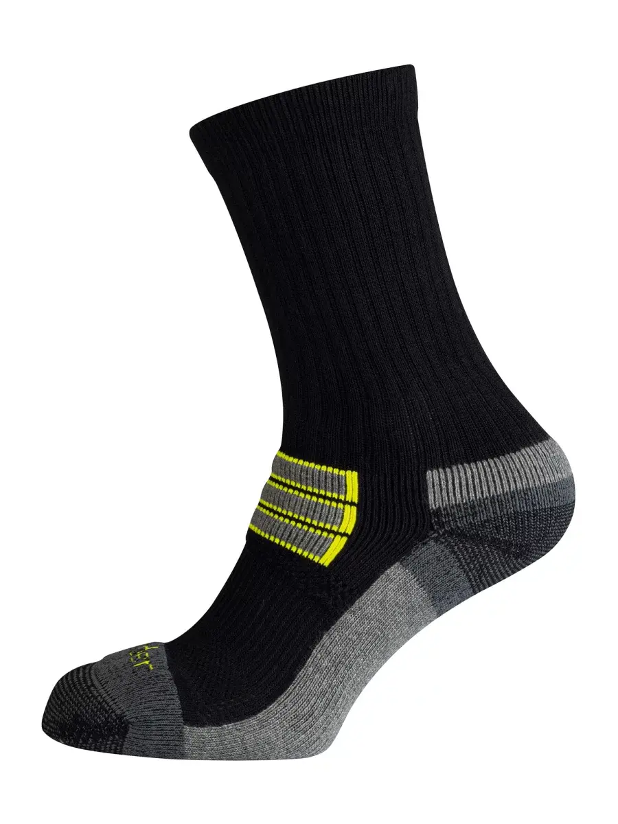 Nur Die Herren Outdoor Socken 2er Pack - schwarz/gelb - Größe 39-42