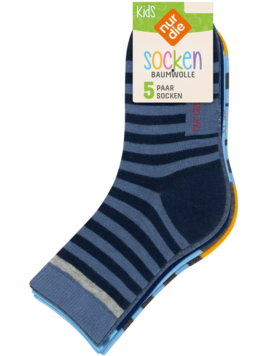 Nur Die Kids Socken 5er Pack - mix blau - Größe 27-30 Zeitlich begrenztes Angebot
