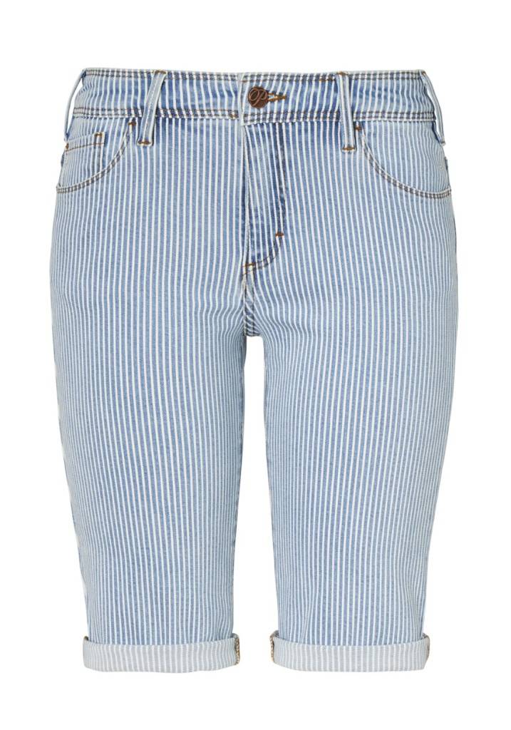 Paddocks LUCY Bermuda schmale Passform - light blue striped Flash Sale