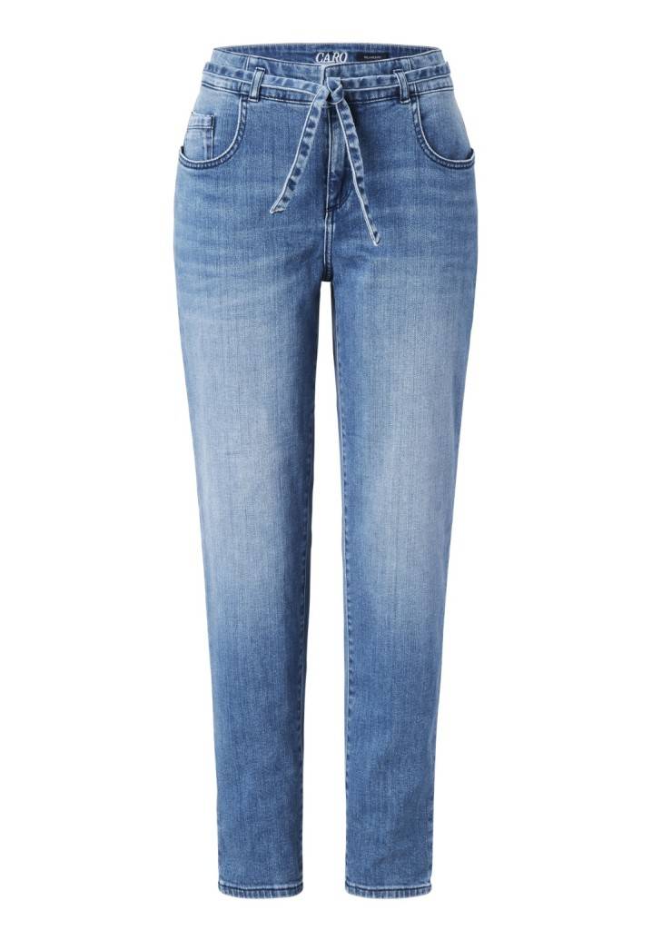 Paddocks CARO SOFT DENIM bequeme Passform - mid blue heavy wash with 3D pleats Große Rabatte