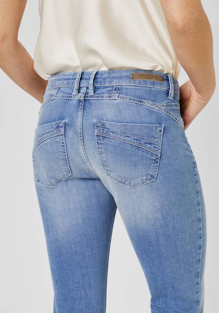 Paddocks LUCY Saddle Stitch MOTION&COMFORT Skinny fit - bleached blue with heavy handwork VIP-Rabatte
