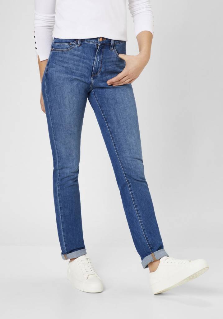Paddocks PAT LIGHT DENIM schmale Passform - mid blue with using and moustache Letzte 3 Tage