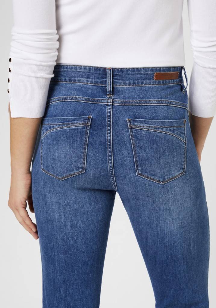 Paddocks PAT LIGHT DENIM schmale Passform - mid blue with using and moustache Letzte 3 Tage