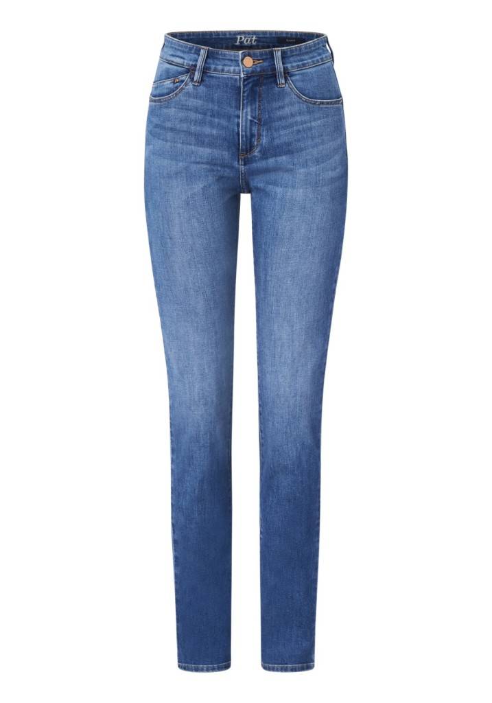 Paddocks PAT LIGHT DENIM schmale Passform - mid blue with using and moustache Letzte 3 Tage