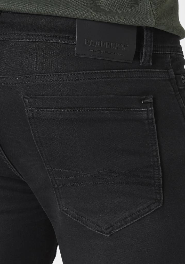 Paddocks DEAN MOTION&COMFORT JOGG DENIM schmale Passform - black black used moustache Speichern exportieren