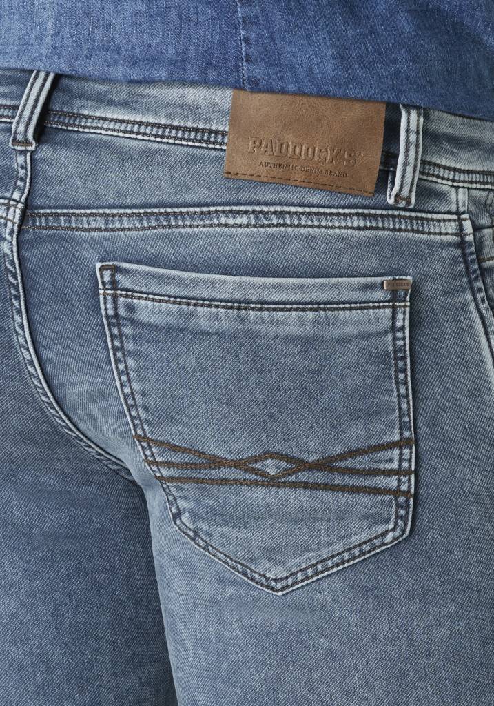 Paddocks DEAN MOTION&COMFORT JOGG DENIM schmale Passform - dark blue used moustache Im Verkauf